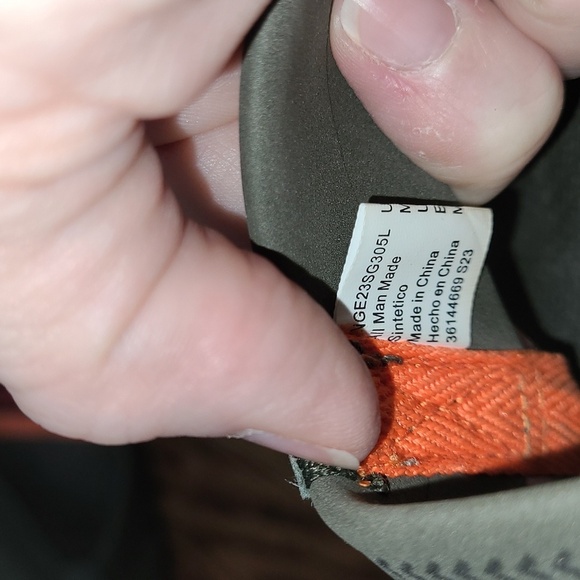 Mens Olive Green Flip Flops with Patterned Insole Size 10 NWOT - Picture 6 of 7